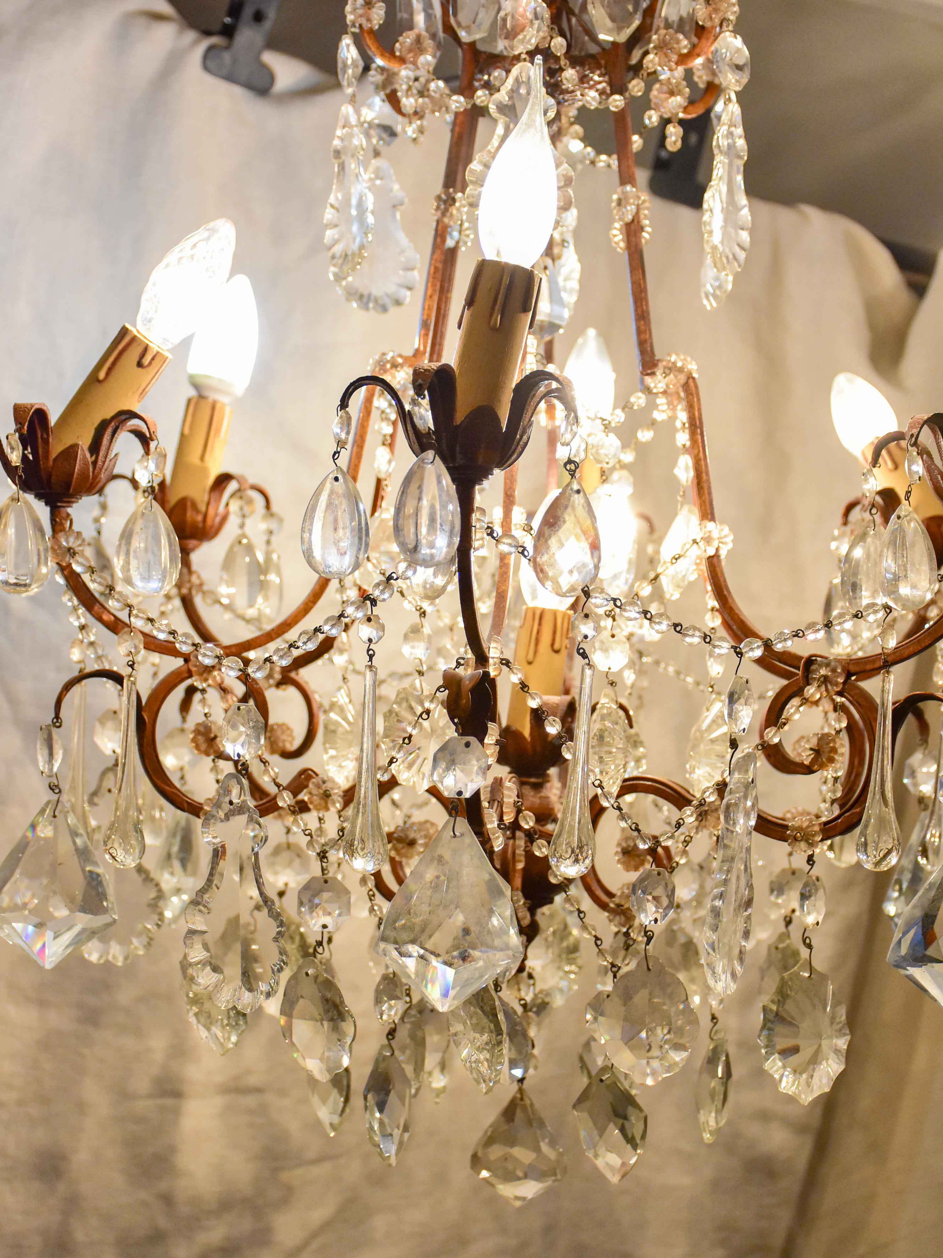 Vintage chandelier with seven lights