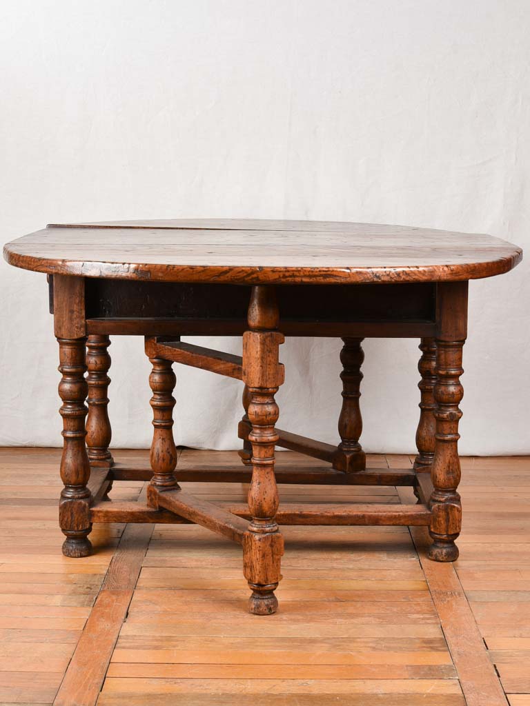 17th century French gate leg oval table