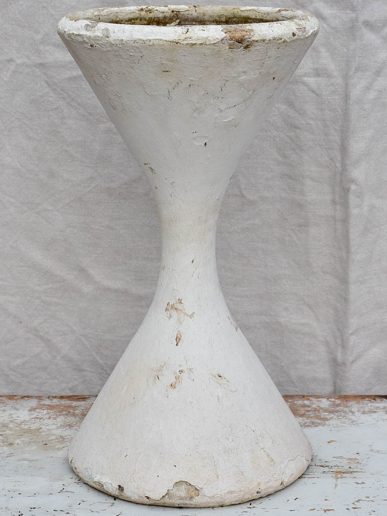 Small Willy Guhl diabolo planter - white 19¼"