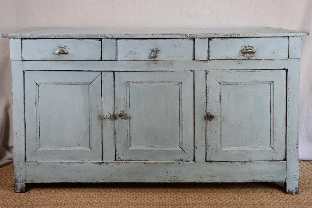 Late 19th-century enfilade/buffet with duck egg blue paint finish 64¼" x 21¾"