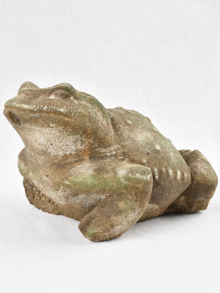 Salvaged vintage fountain frog 12¼"