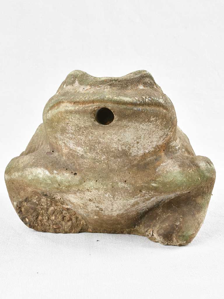 Salvaged vintage fountain frog 12¼"