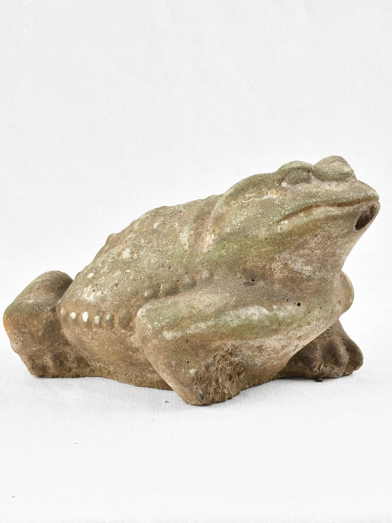 Salvaged vintage fountain frog 12¼"