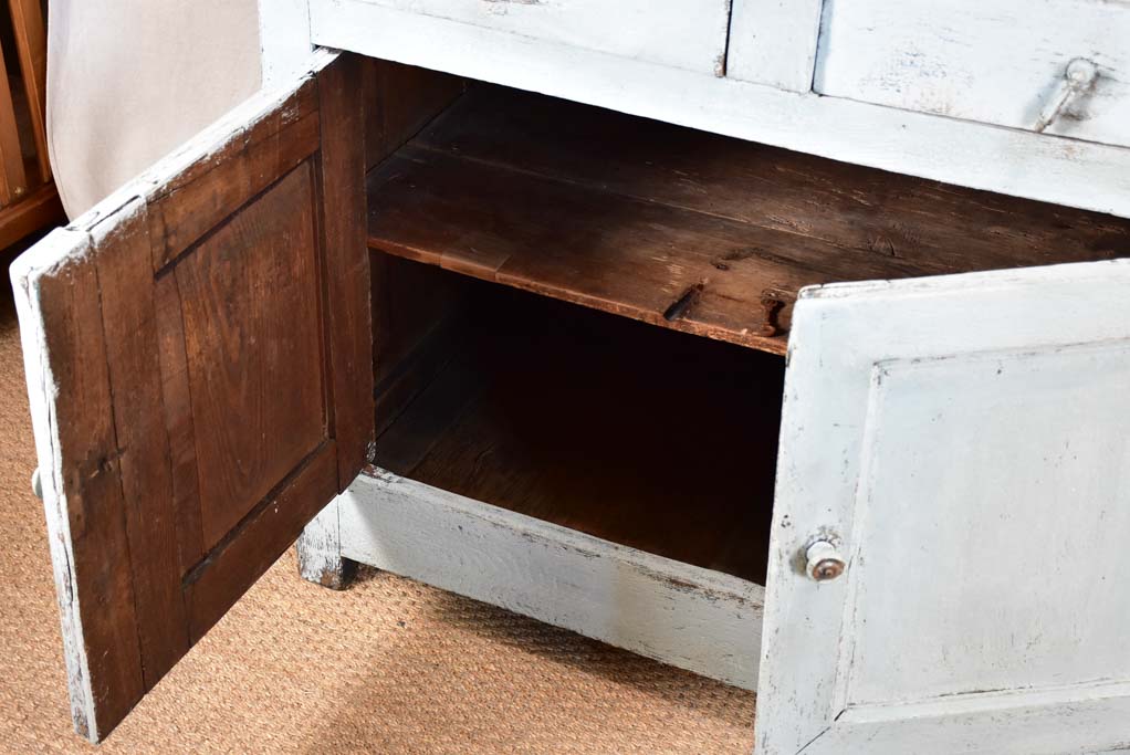 Late 19th-century enfilade/buffet with duck egg blue paint finish 64¼" x 21¾"