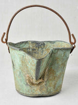 Rustic antique French copper bucket