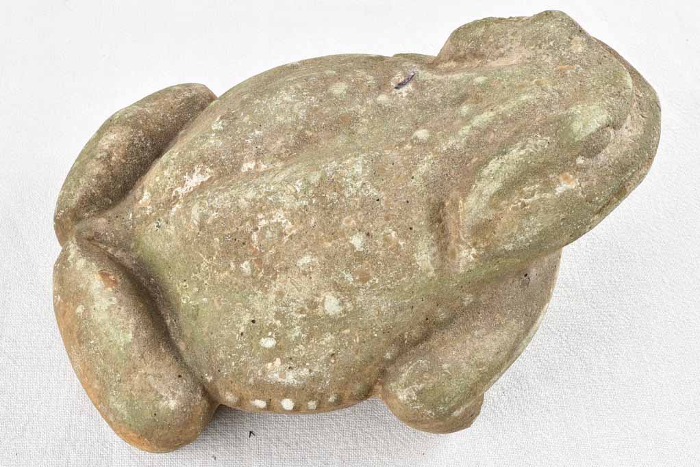 Salvaged vintage fountain frog 12¼"