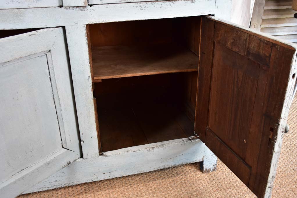 Late 19th-century enfilade/buffet with duck egg blue paint finish 64¼" x 21¾"