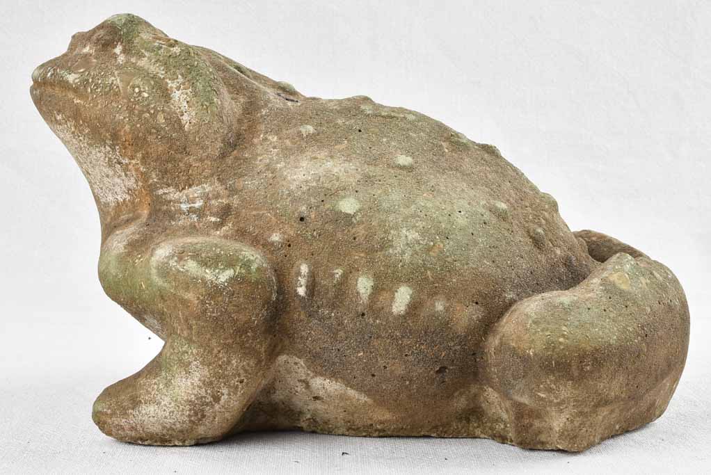 Salvaged vintage fountain frog 12¼"