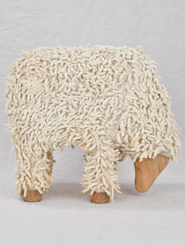 Vintage French sheep sculpture/stool 13¾"