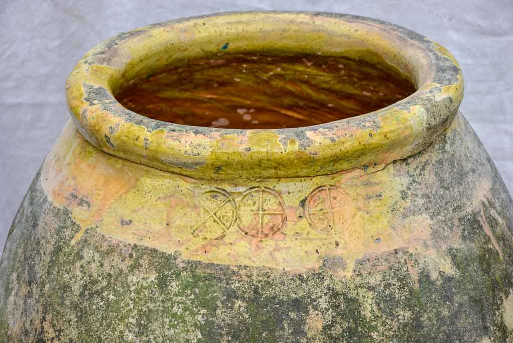 18th Century French Biot olive jar, stamped - 30¾"