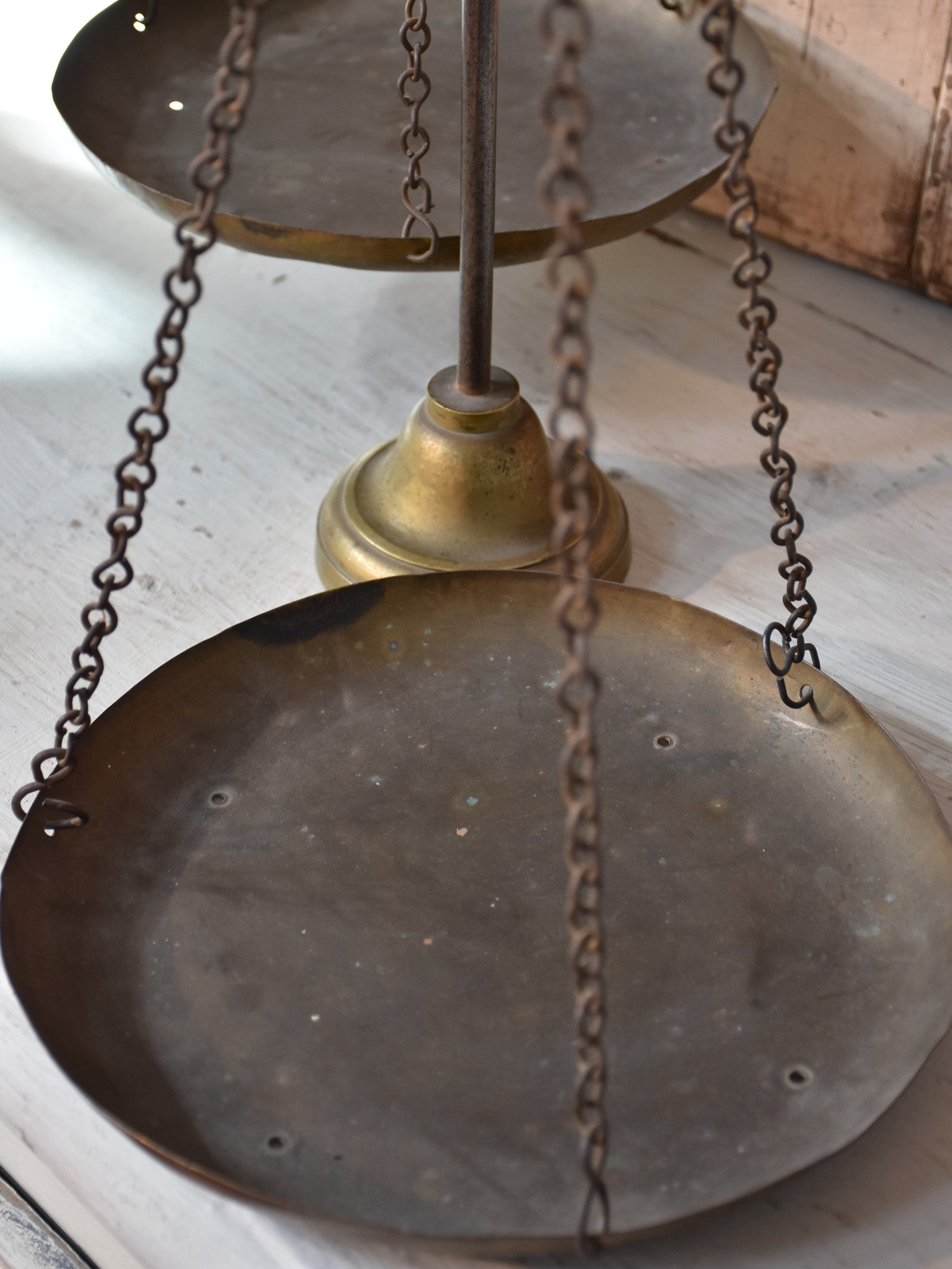 Pair of Antique French Épicerie scales