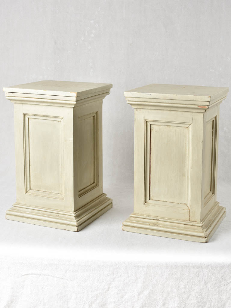 1920s vintage oak display pedestals