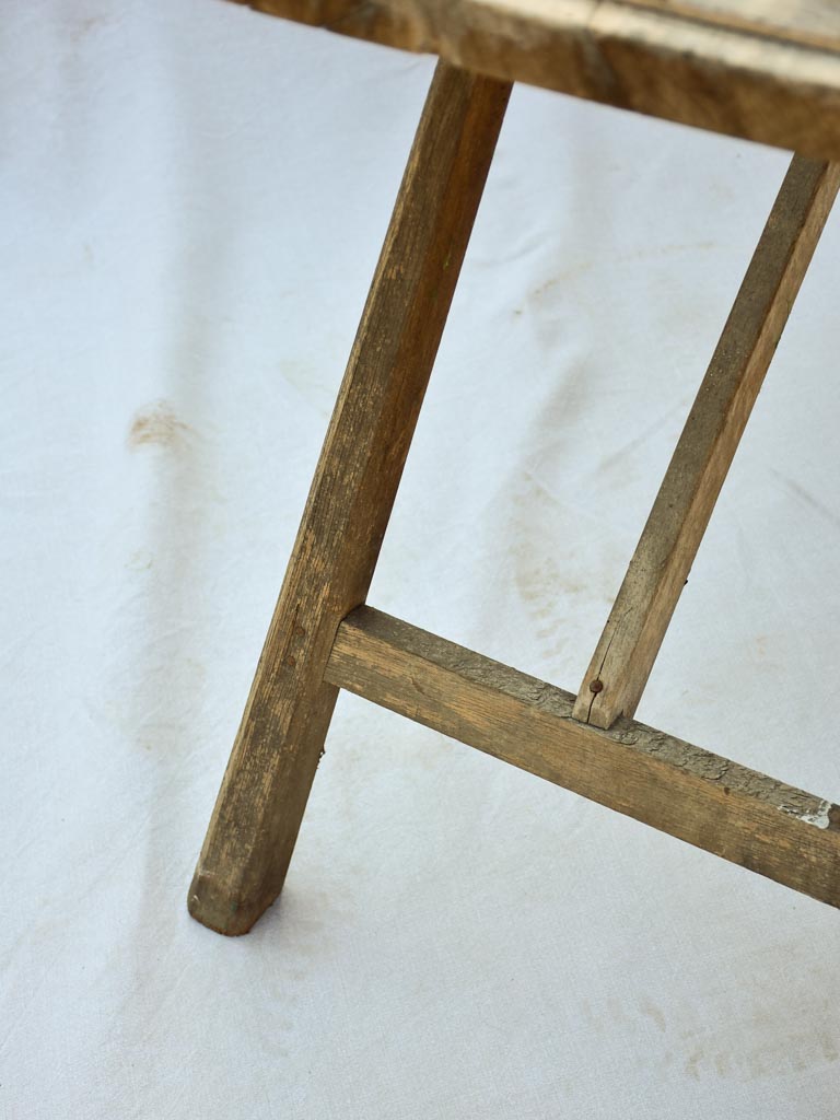 19th Century French washing table with cross-bracing 59" x  15¼"