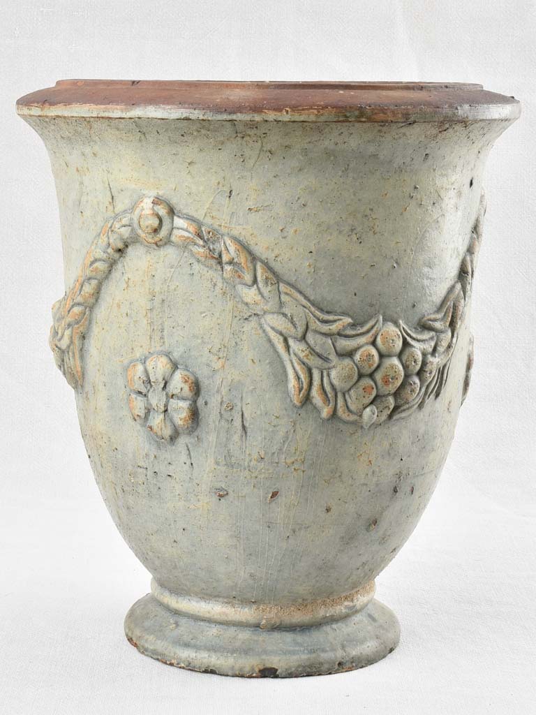 Vintage Anduze Urn with blue gray patina 15¾