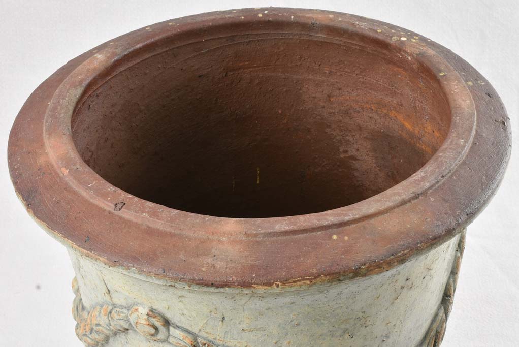 Vintage Anduze Urn with blue gray patina 15¾"