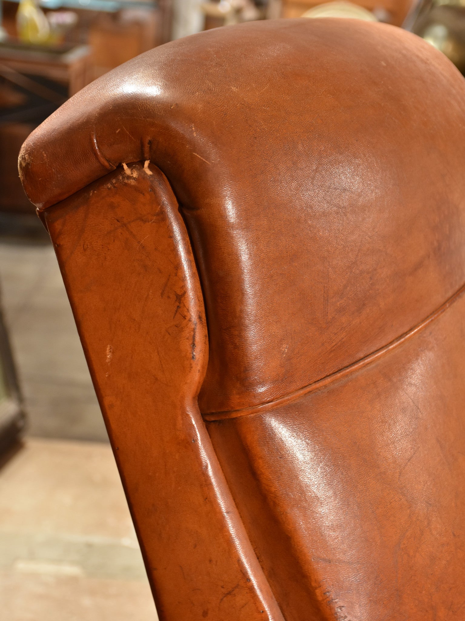 French leather club chair – 1960’s