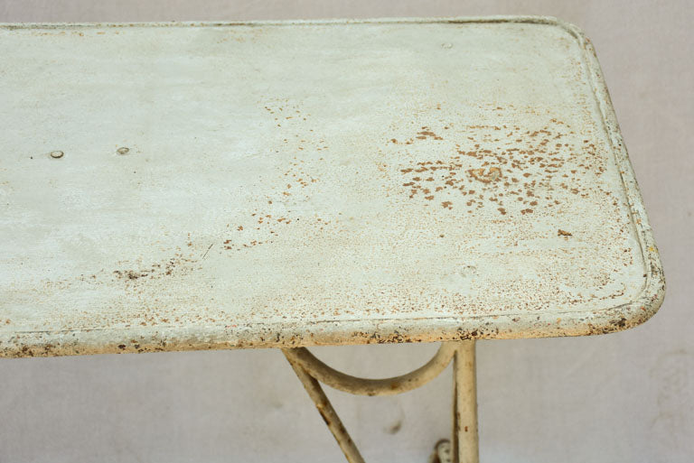 19th Century French garden table with white patina - Saint Sauveur Arras 20" x 39¾"