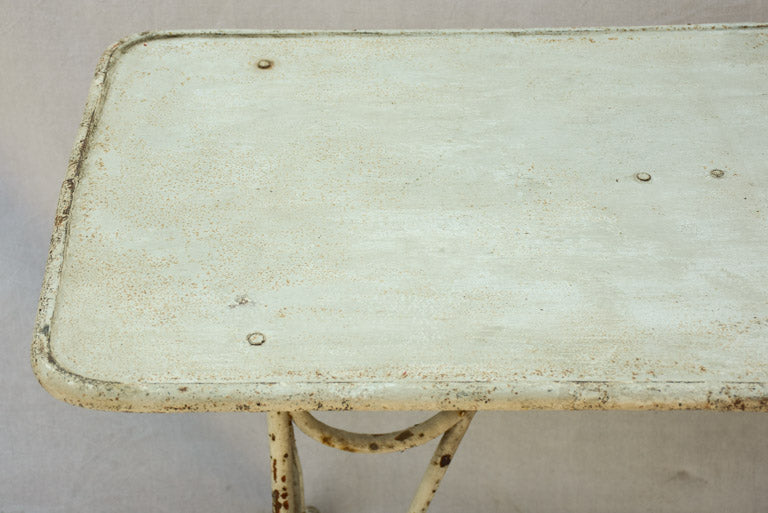 19th Century French garden table with white patina - Saint Sauveur Arras 20" x 39¾"