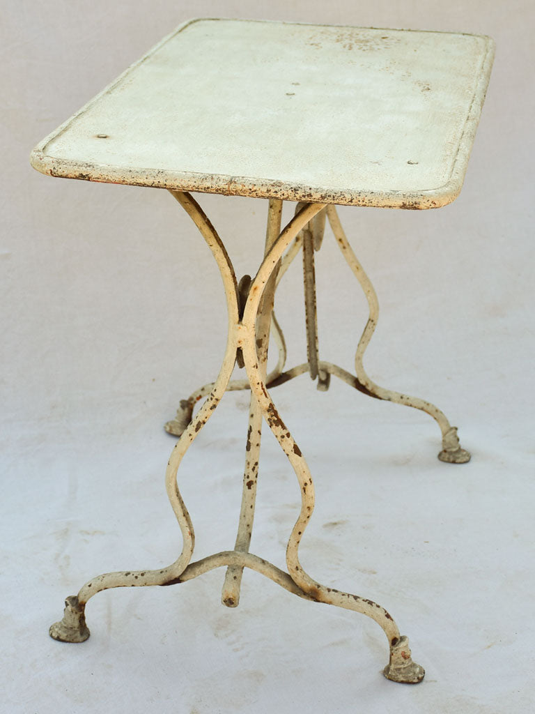 19th Century French garden table with white patina - Saint Sauveur Arras 20" x 39¾"