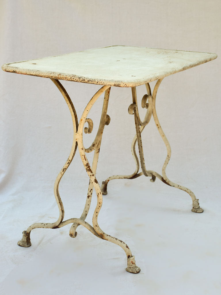 19th Century French garden table with white patina - Saint Sauveur Arras 20" x 39¾"