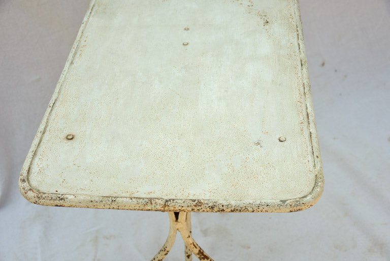 19th Century French garden table with white patina - Saint Sauveur Arras 20" x 39¾"