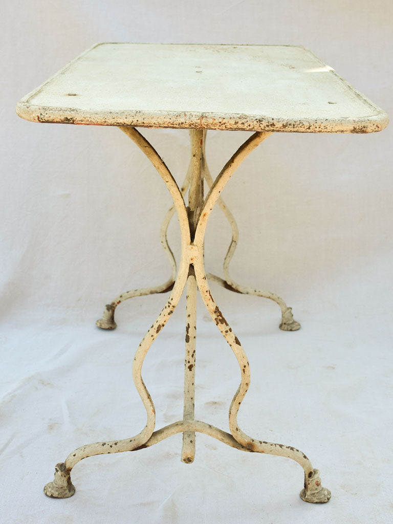 19th Century French garden table with white patina - Saint Sauveur Arras 20" x 39¾"