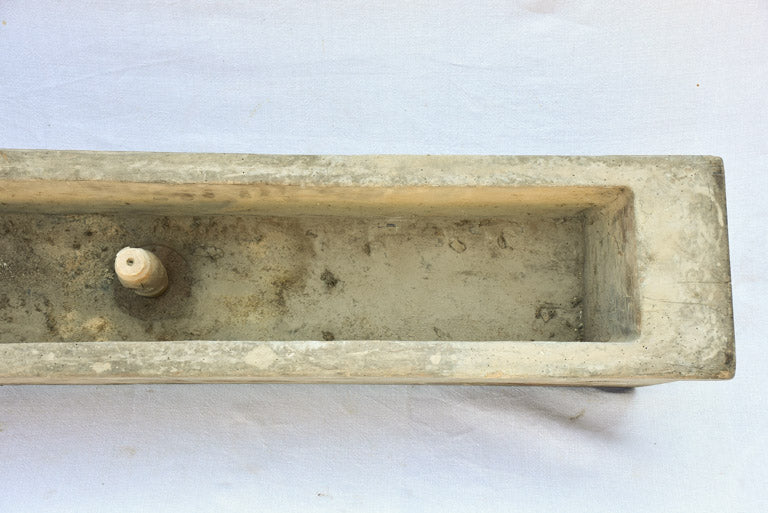 Rare French oak wine-making rectangular basin 45¾"