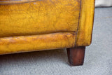 Vintage small leather sofa - two seater