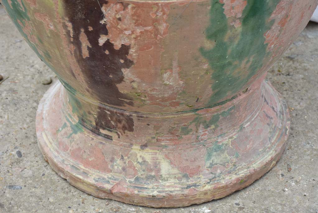 Very large antique terracotta Anduze urn - flame glaze 33½"