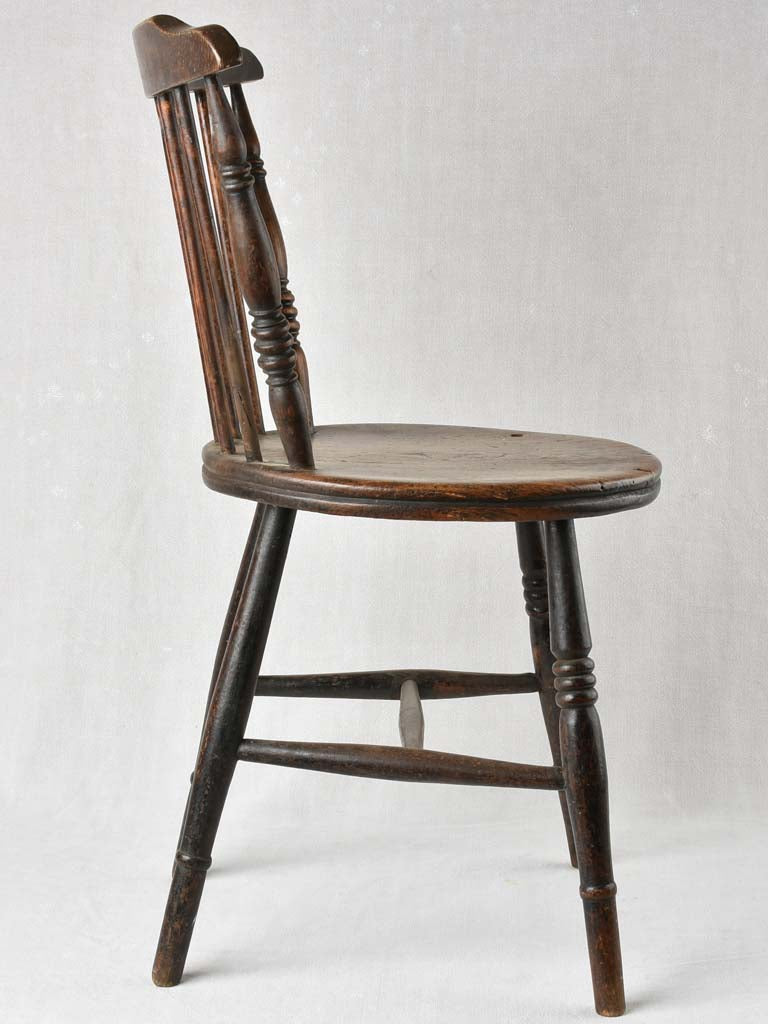 Dark Elm English Kitchen Chair