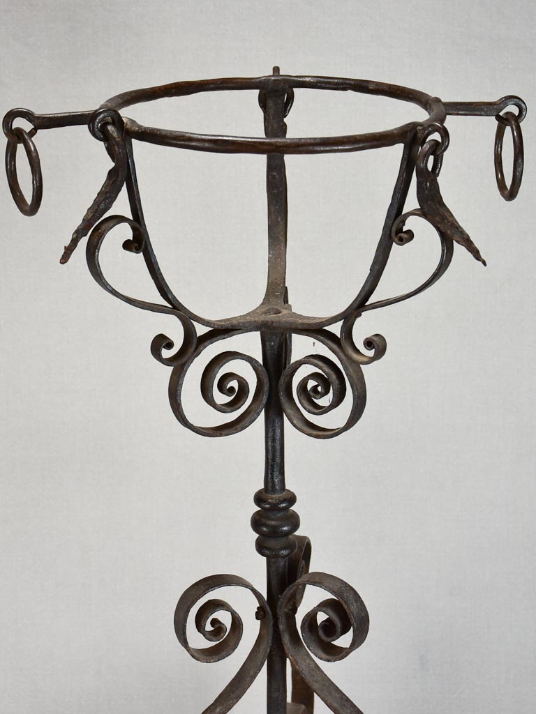 Wrought iron French brazier from the 18th century 25½"