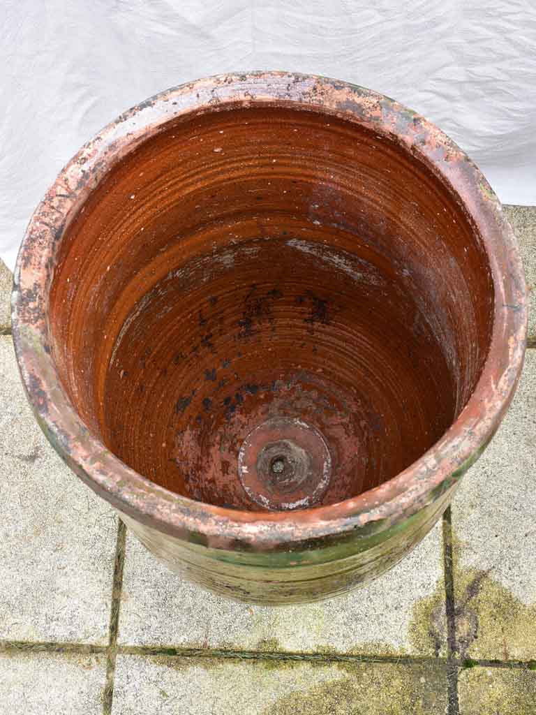 19th Century Anduze olive jar with green glaze - medium 28¼"