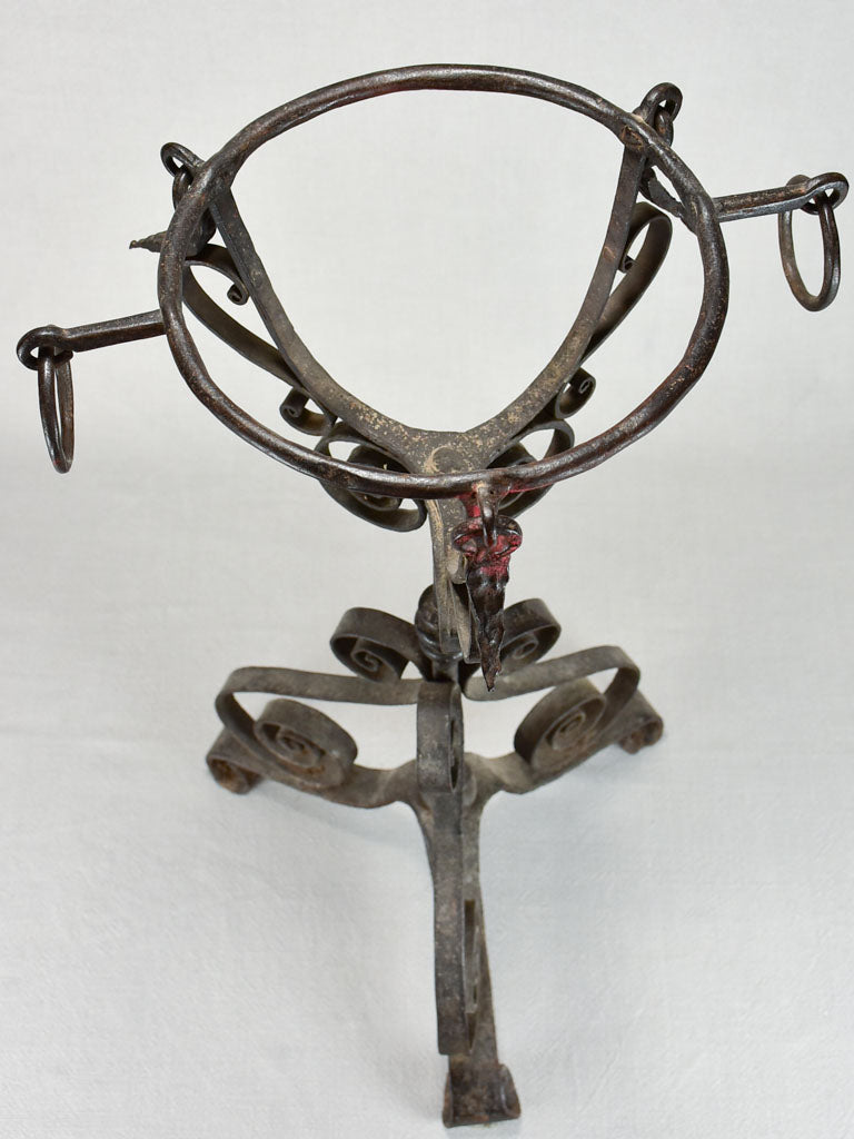 Wrought iron French brazier from the 18th century 25½"