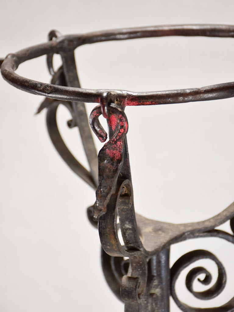 Wrought iron French brazier from the 18th century 25½"