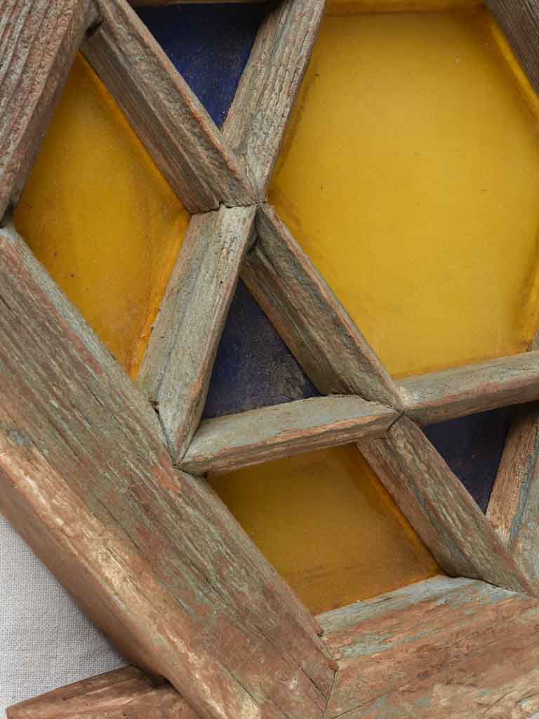 Rare multicoloured stained glass synagogue windows