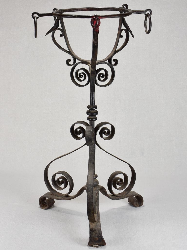 Wrought iron French brazier from the 18th century 25½"