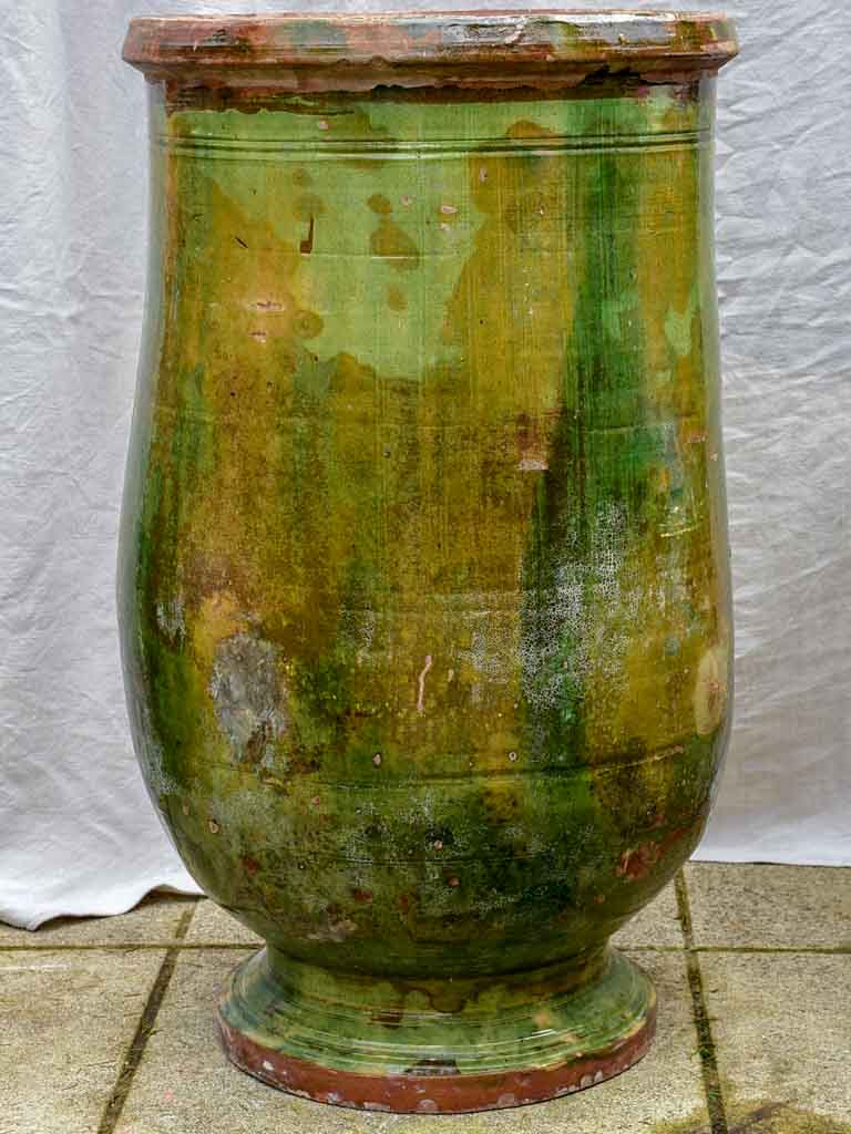 19th Century Anduze olive jar with green glaze - large 35¾"