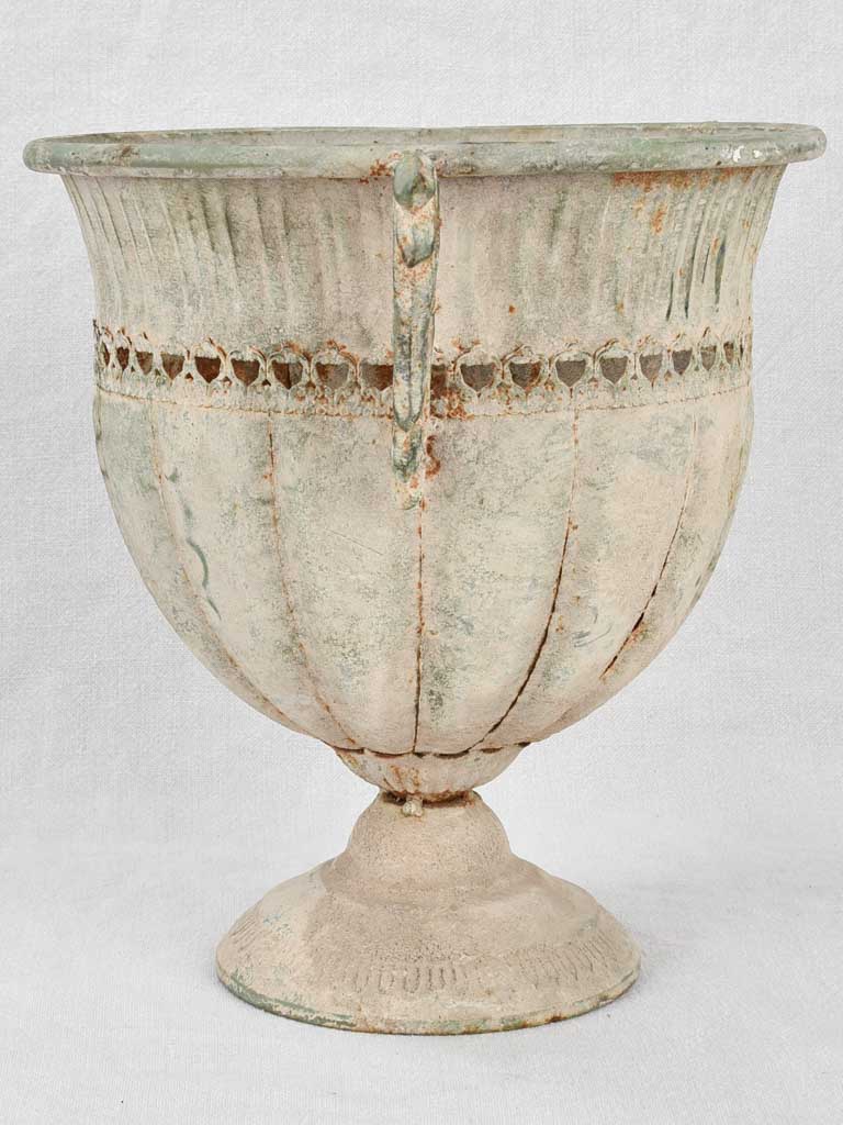 Antique French zinc cachepot 11¾"