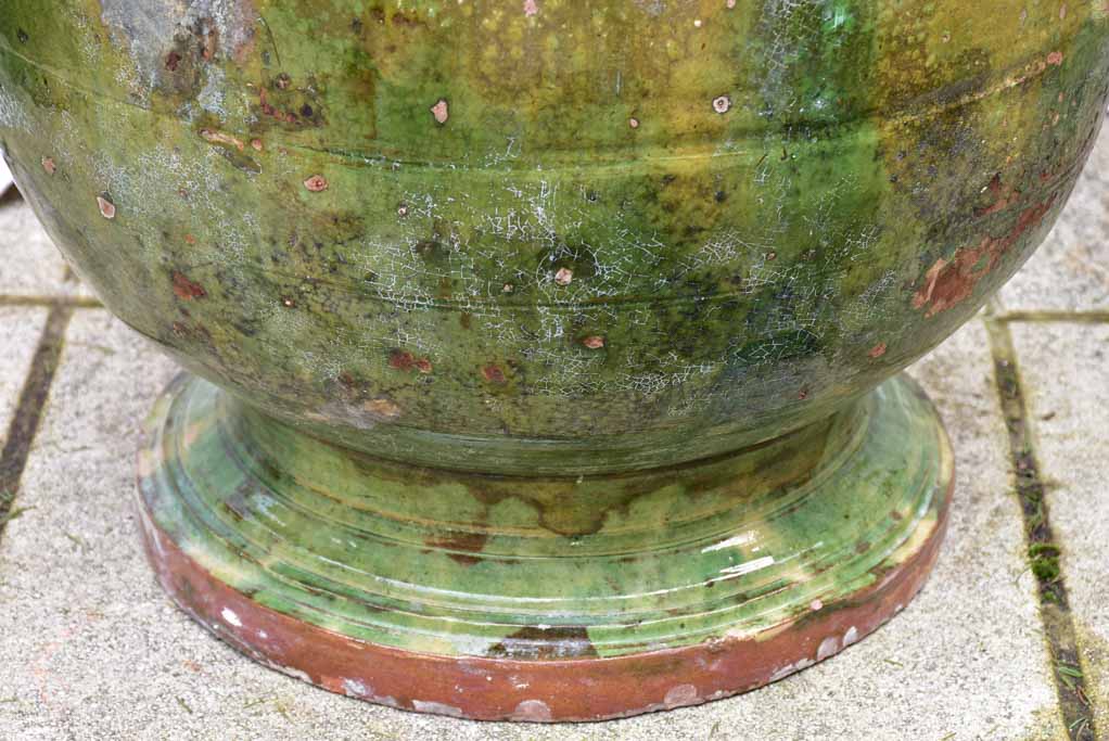 19th Century Anduze olive jar with green glaze - large 35¾"