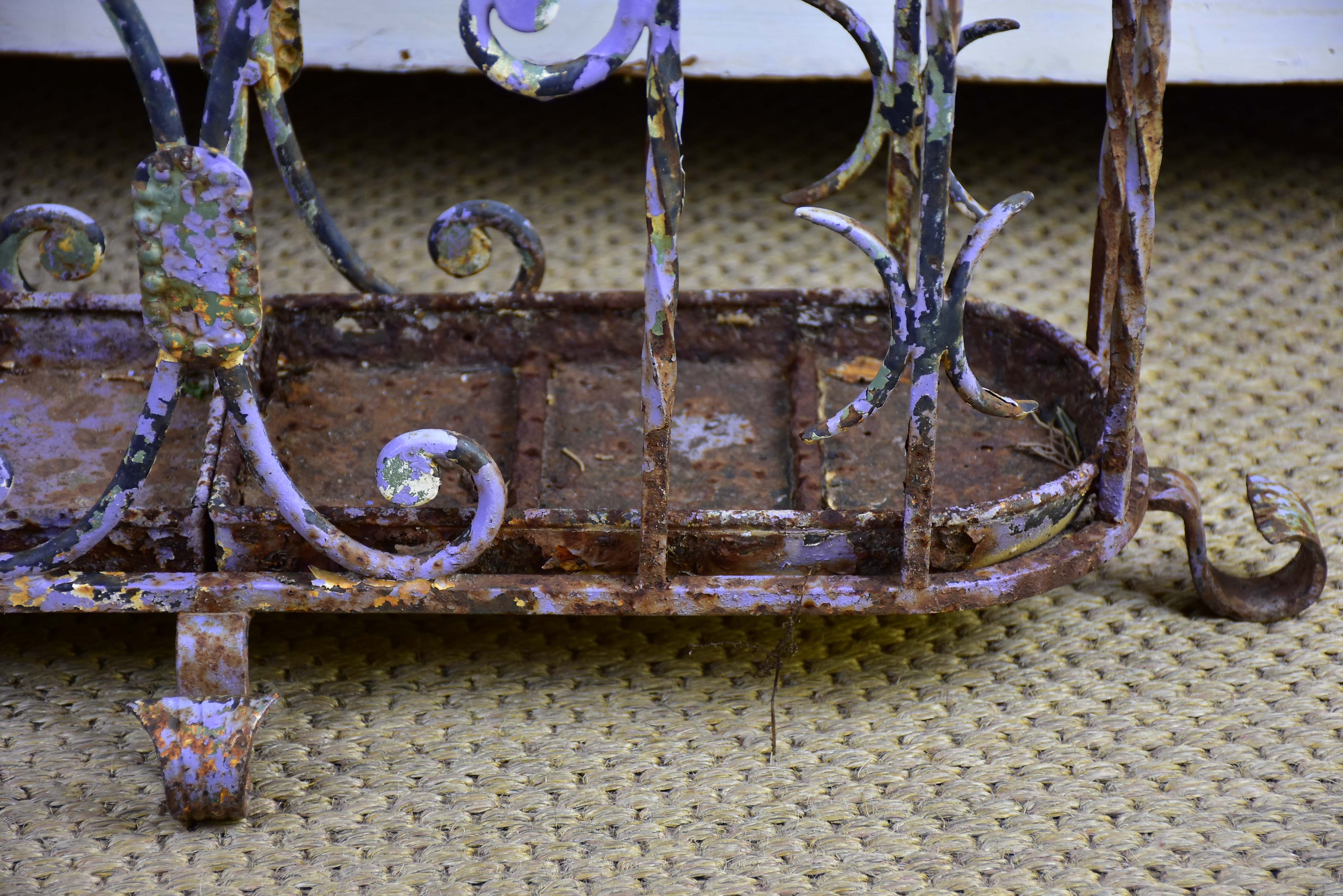 Antique wrought iron umbrella stand