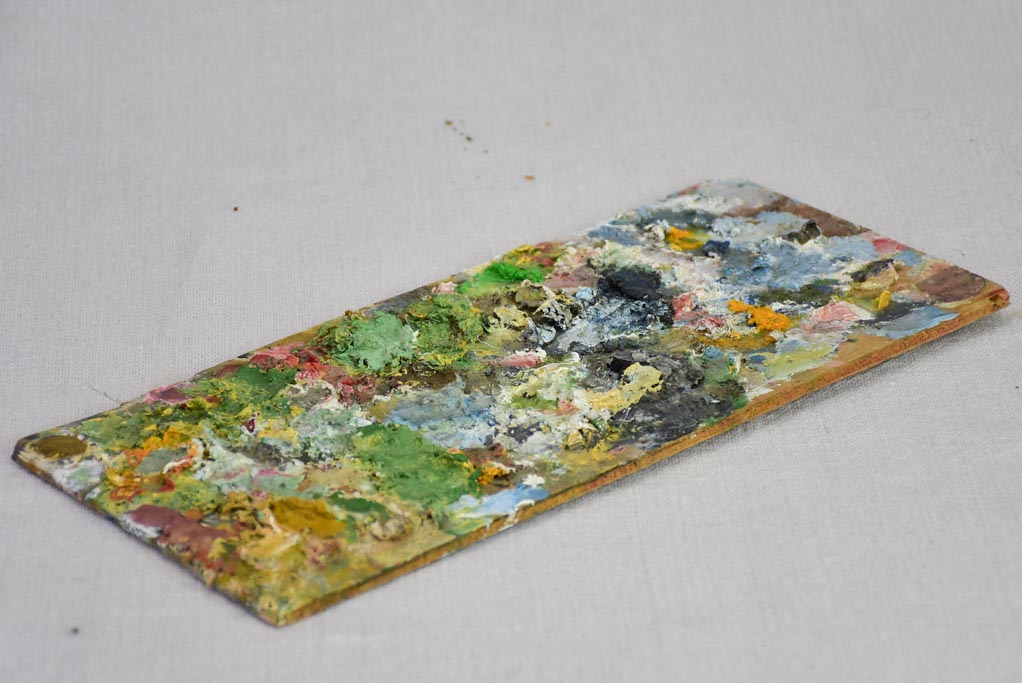 Small rectangular French artist's paint palette 5" x 11"