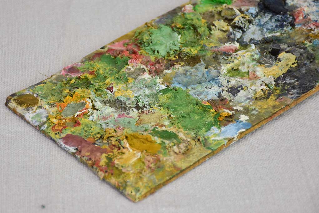 Small rectangular French artist's paint palette 5" x 11"