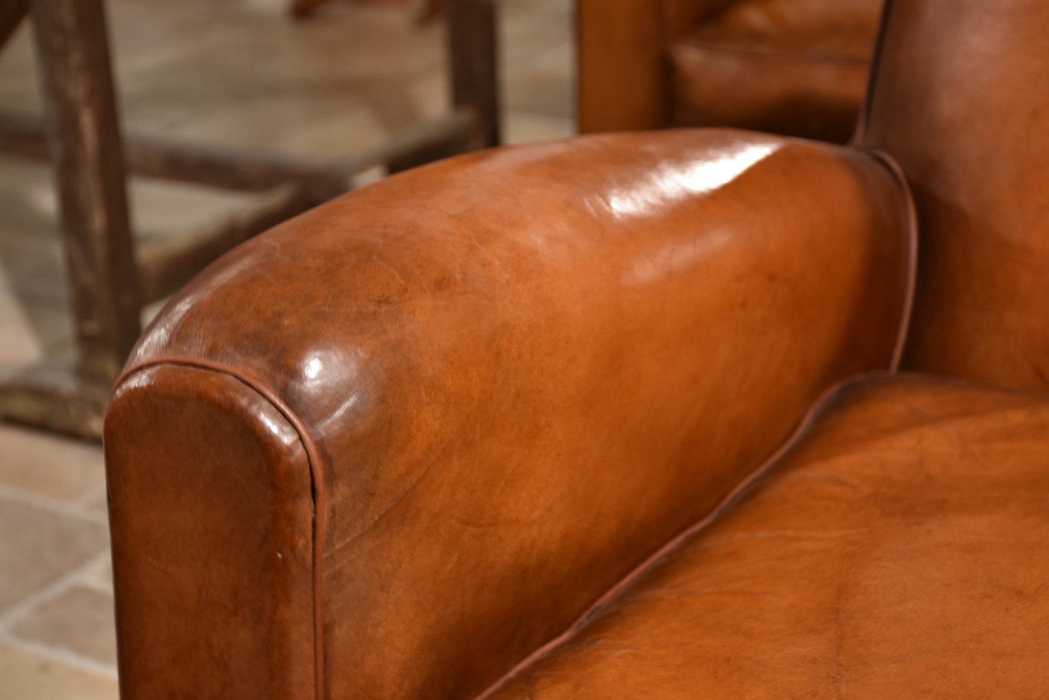 Pair of original French club chairs - 1950’s