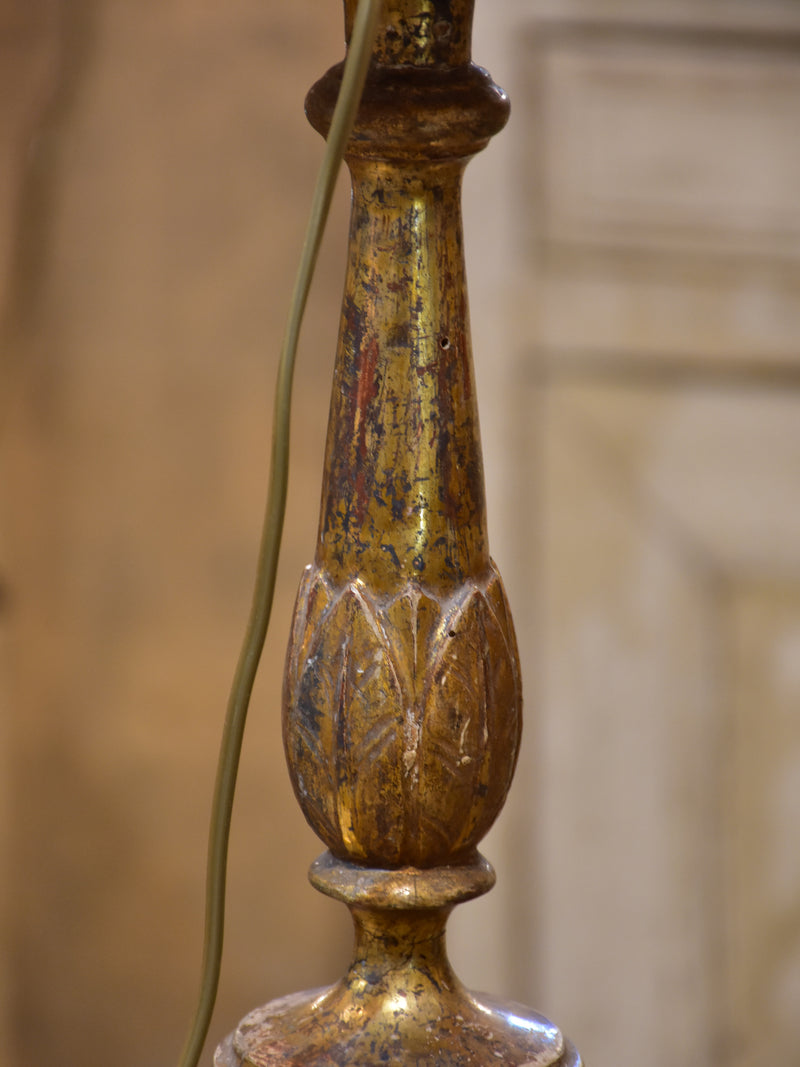 Pair of 19th century Italian candlestick lamps