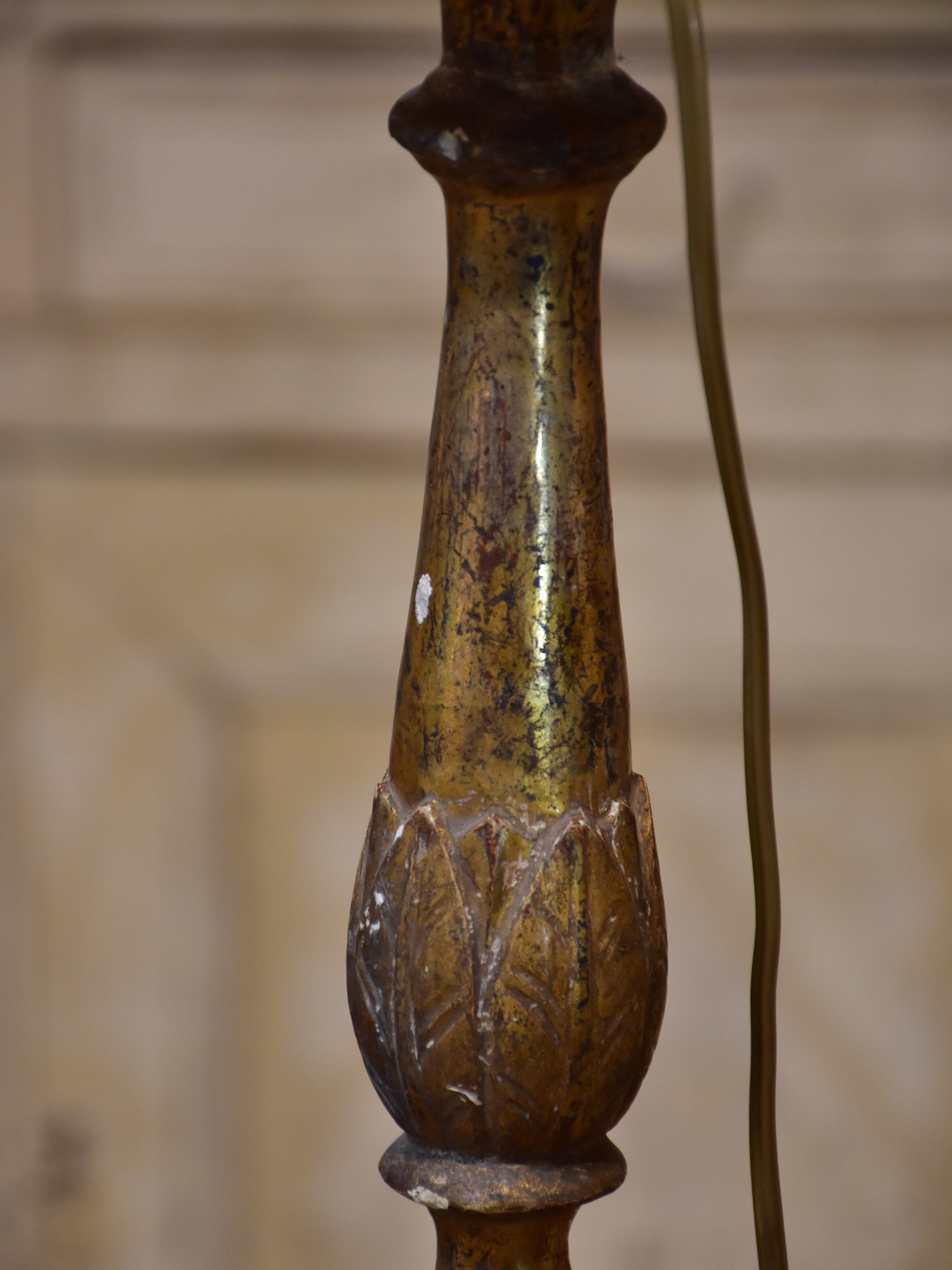 Pair of 19th century Italian candlestick lamps