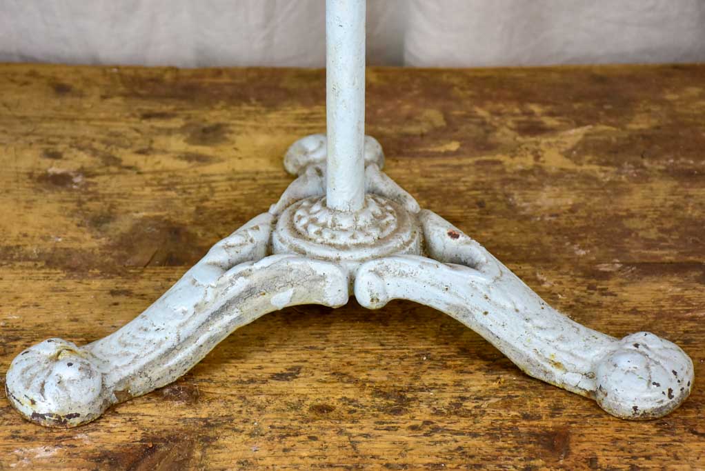 Antique French garden table with pale blue patina