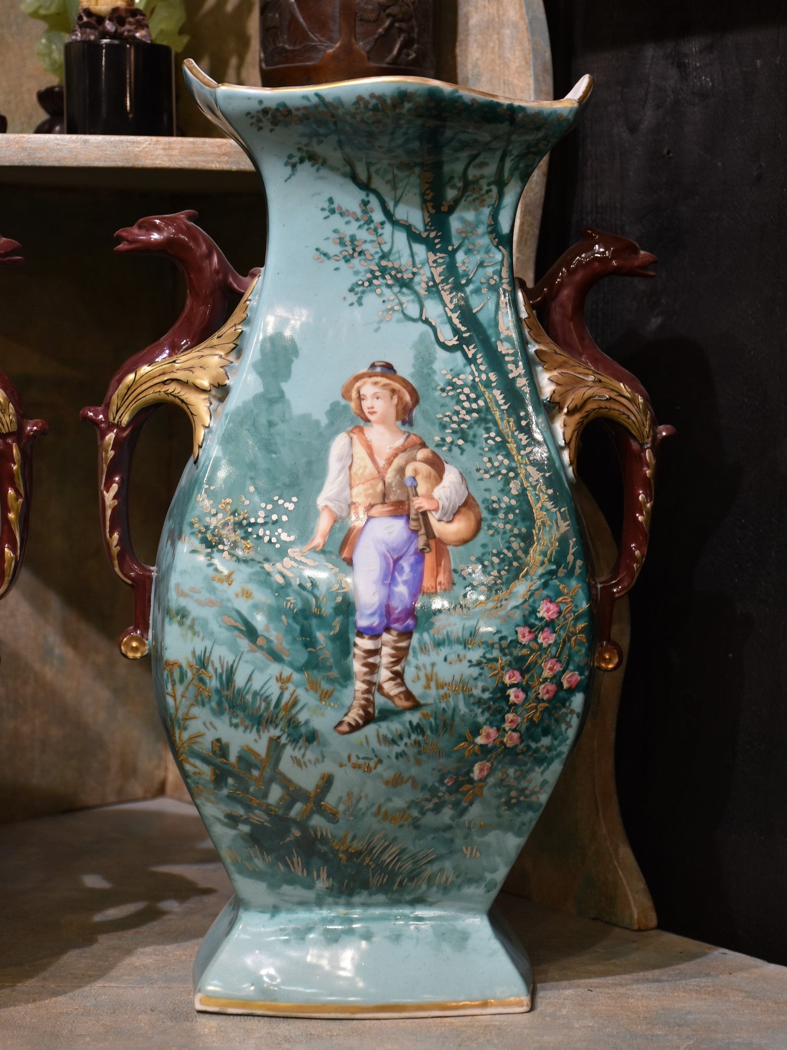 Pair of Vieux Paris porcelain vases – circa 1880’s