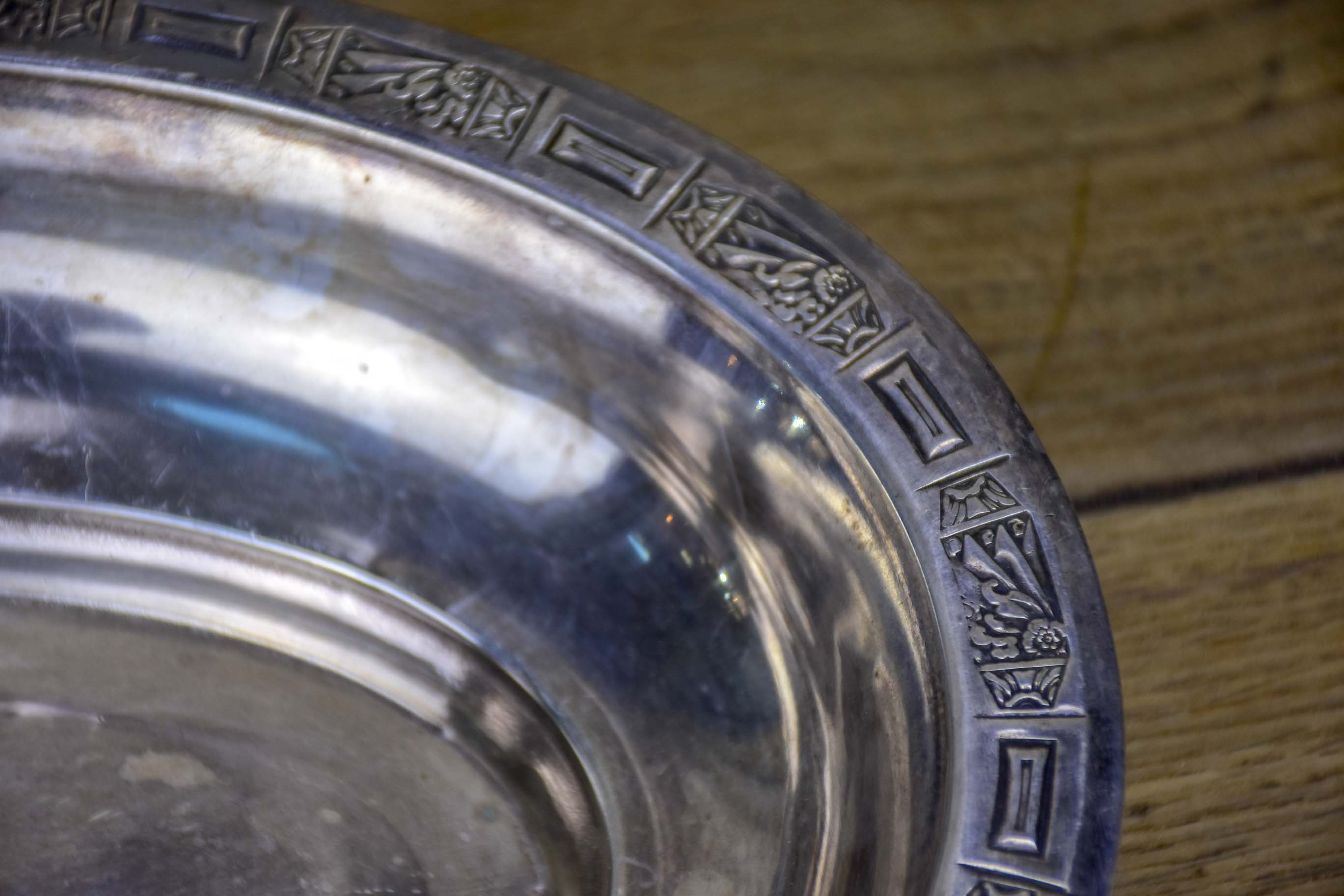 Artistic, silver French roast serving dish