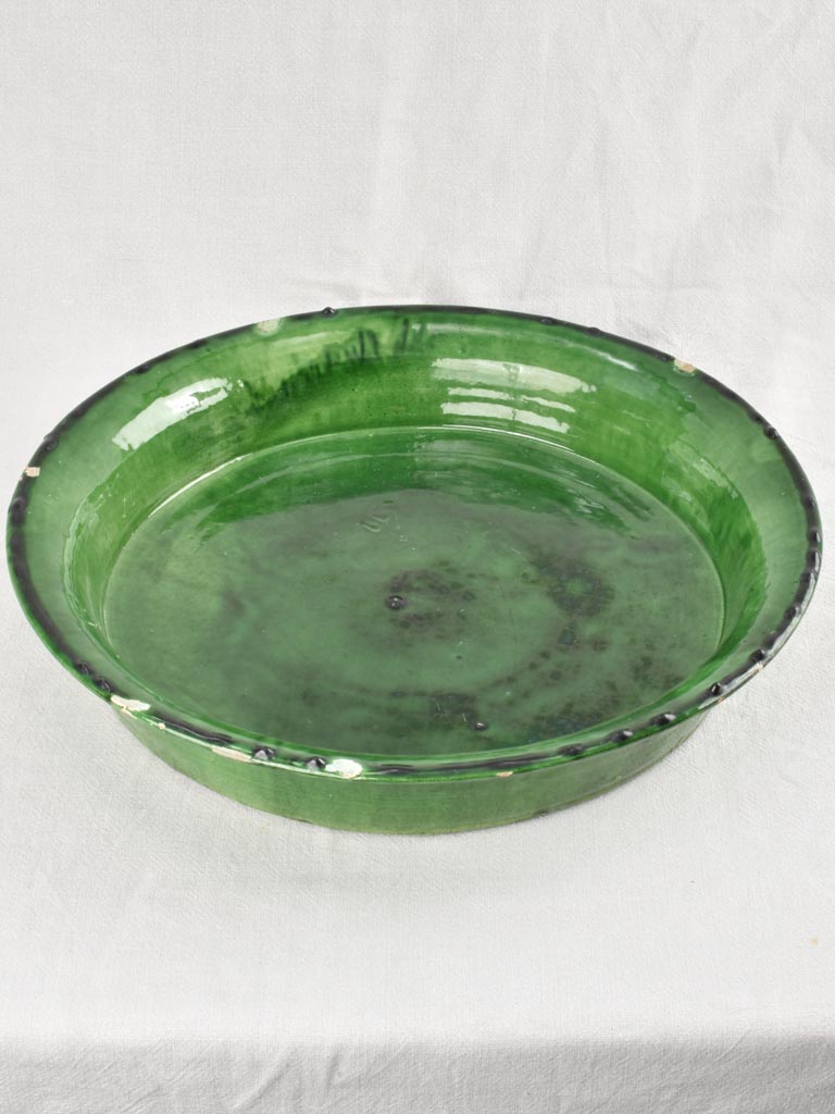 Very large 19th century round bowl / platter centerpiece 20½"