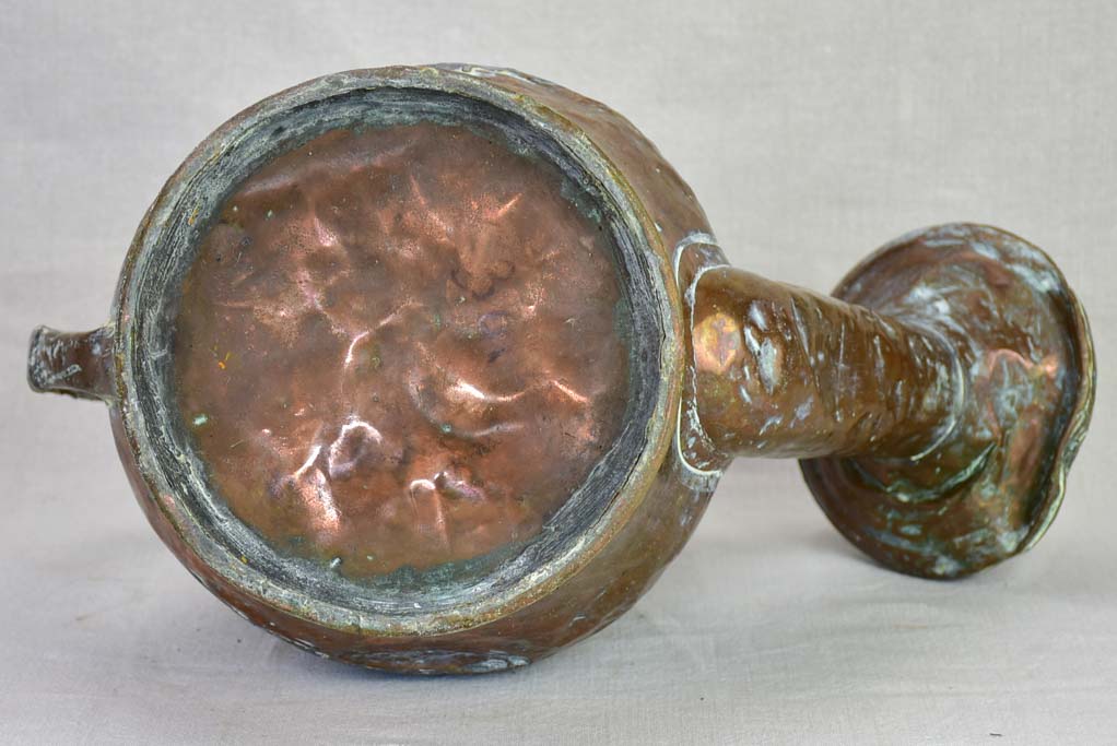 Rustic French copper watering can from the 18th century